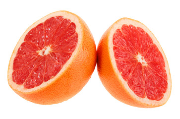 Two cross section of grapefruit