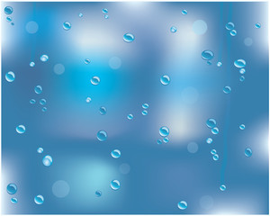 glass swith water drops