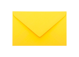 Gelber Briefumschlag mit Beschneidungspfad