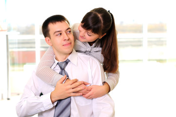 team of young successful business people