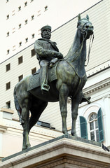 Fototapeta na wymiar Garibaldi's sculpture in Genoa, Italy