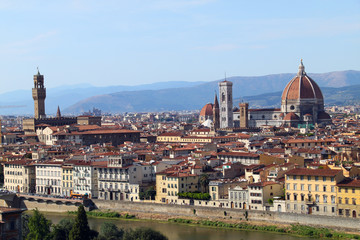 Fototapeta na wymiar Florence Panorama seen from the Piazzale Michelangelo.