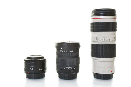 Three Digital Lenses For DSLR Cameras