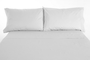 White bedding.