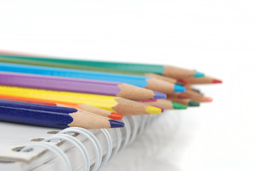 Color pencil and notepad