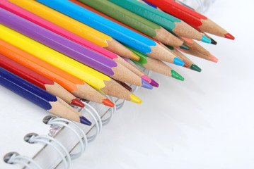 Color pencil and notepad