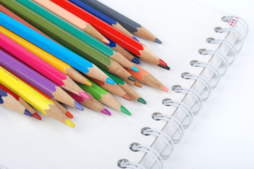 Color pencil and notepad