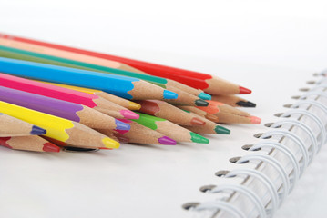 Color pencil and notepad