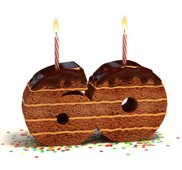 birthday cake for a sixtieth birthday or anniversary