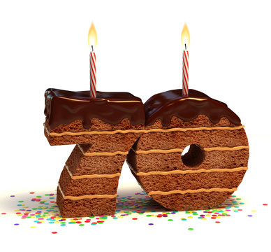 birthday cake for a seventieth birthday or anniversary