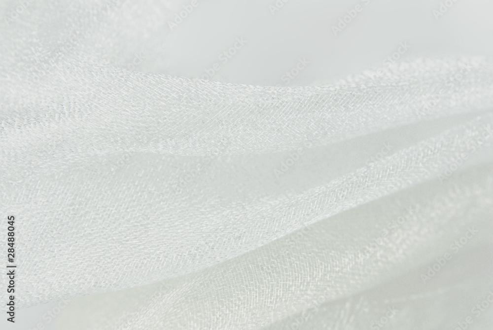 Sticker white organza fabric texture