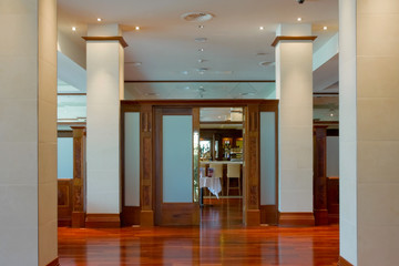hall with pillars
