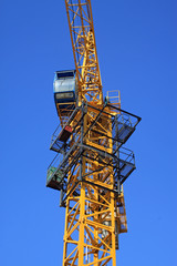tower crane under the blue sky