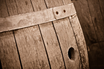 Wine Barrel in Cellar