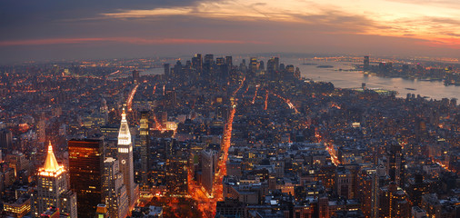 New York City Manhattan aerial view