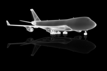 Fototapeta na wymiar Jumbo jet (3d)
