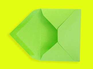 Green open envelope.