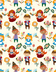 seamless story people pattern