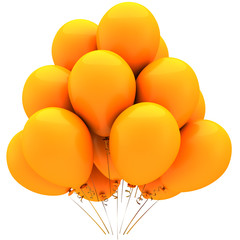 Party balloons total orange. Glamour birthday decoration