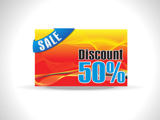 abstract colorful discount card