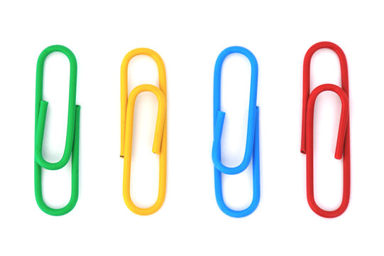 Paperclips - Green, Yellow, Blue & Red