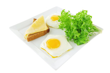 two fried eggs