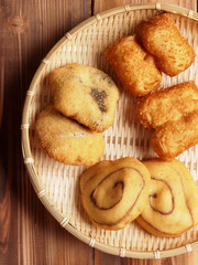 assorted asian dough fritters