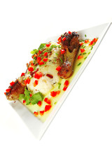 roast legs with mash