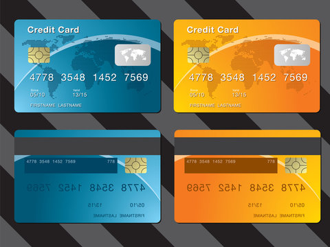 Credit card, vector design.