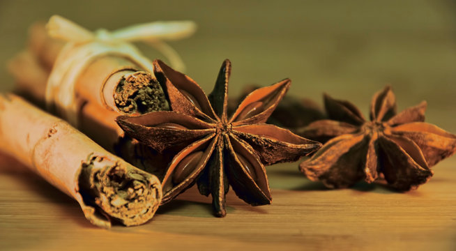 Zimtstange und Anisstern - cinnamon stick and star from anis 18