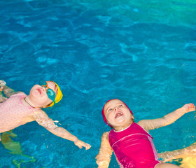 Children in a swimming pool