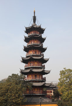 Pagoda at Longhua Temple in Shanghai, China