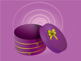 Purple Christmas gift box