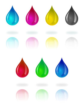 CMYK & RGB Water Droplets