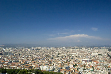 Obraz premium Blick von Notre-Dame de la Garde über Marseille