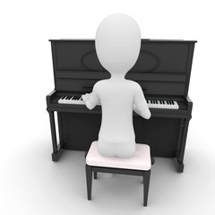 3d man playing piano © DNY3D