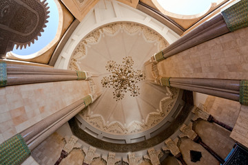 Hassan II mosque interior - ceiling