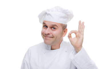 Man in chef's uniform