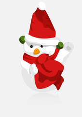 Snowman isolated 5% Gray