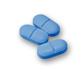 Three blue pills