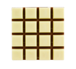 Chocolate bars isolated on white background