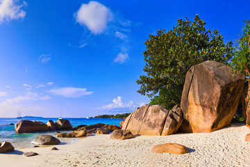 Beach Anse Lazio at Seychelles