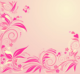 Pink greeting card