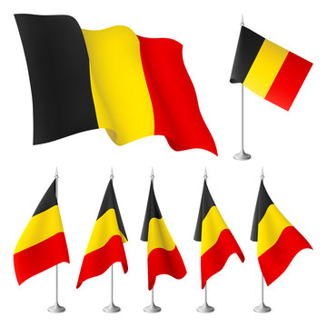 Belgium vector flags