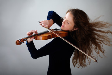 Beautiful violinist