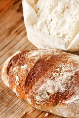 fresh bread on the table