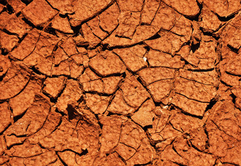 Dry cracked ground