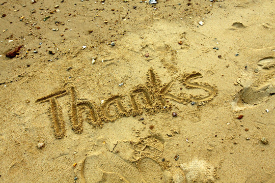 Thanks on sand