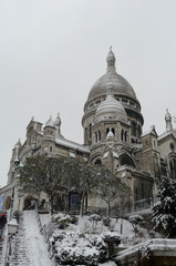 Sacré-coeur sous la neige