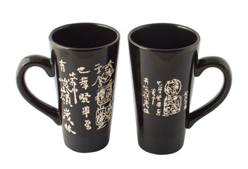 Black chinese cups fot tea